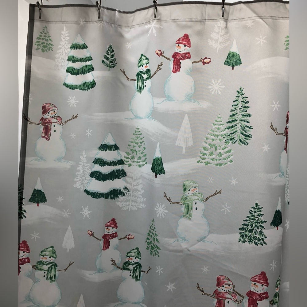Winter Snowman Shower Curtain